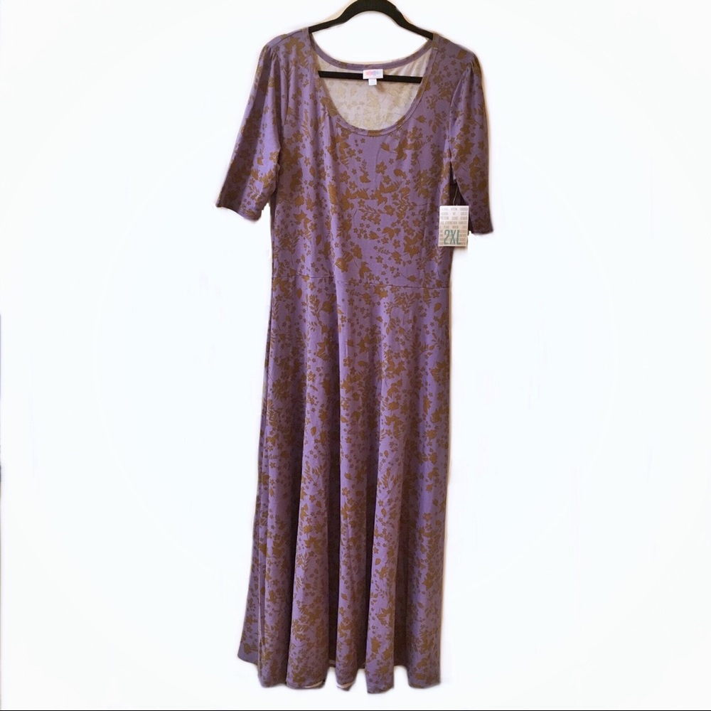 NWT Purple Floral Maxi Dress LuLaRoe Ana